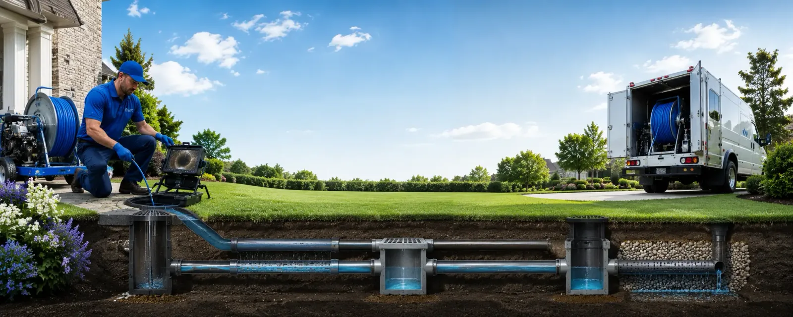 Outdoor drain cleaning information for Denton, KY